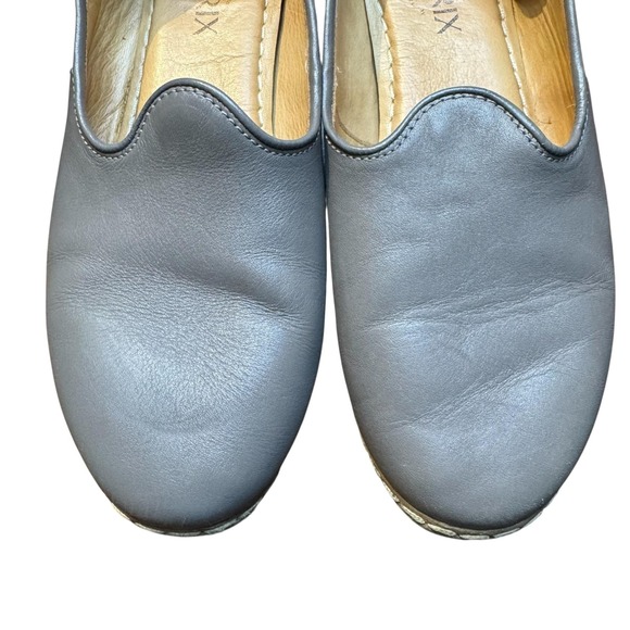 Charix Shoes Womens Size 40 Gray Leather Moroccan Babouche Slipper Loafers Flats - Picture 2 of 11